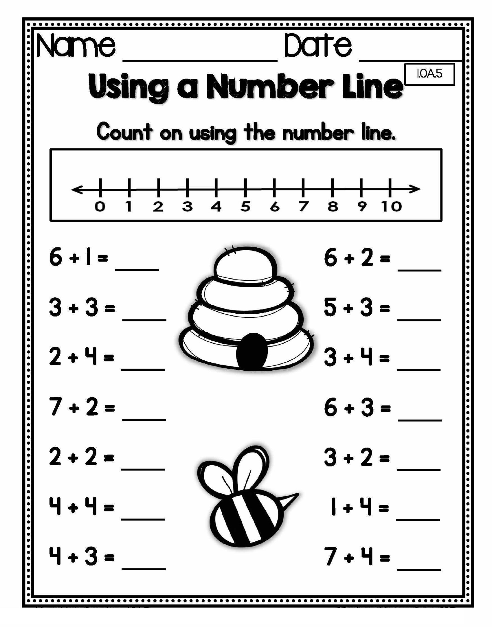 Count Math Sheets for Grade 1