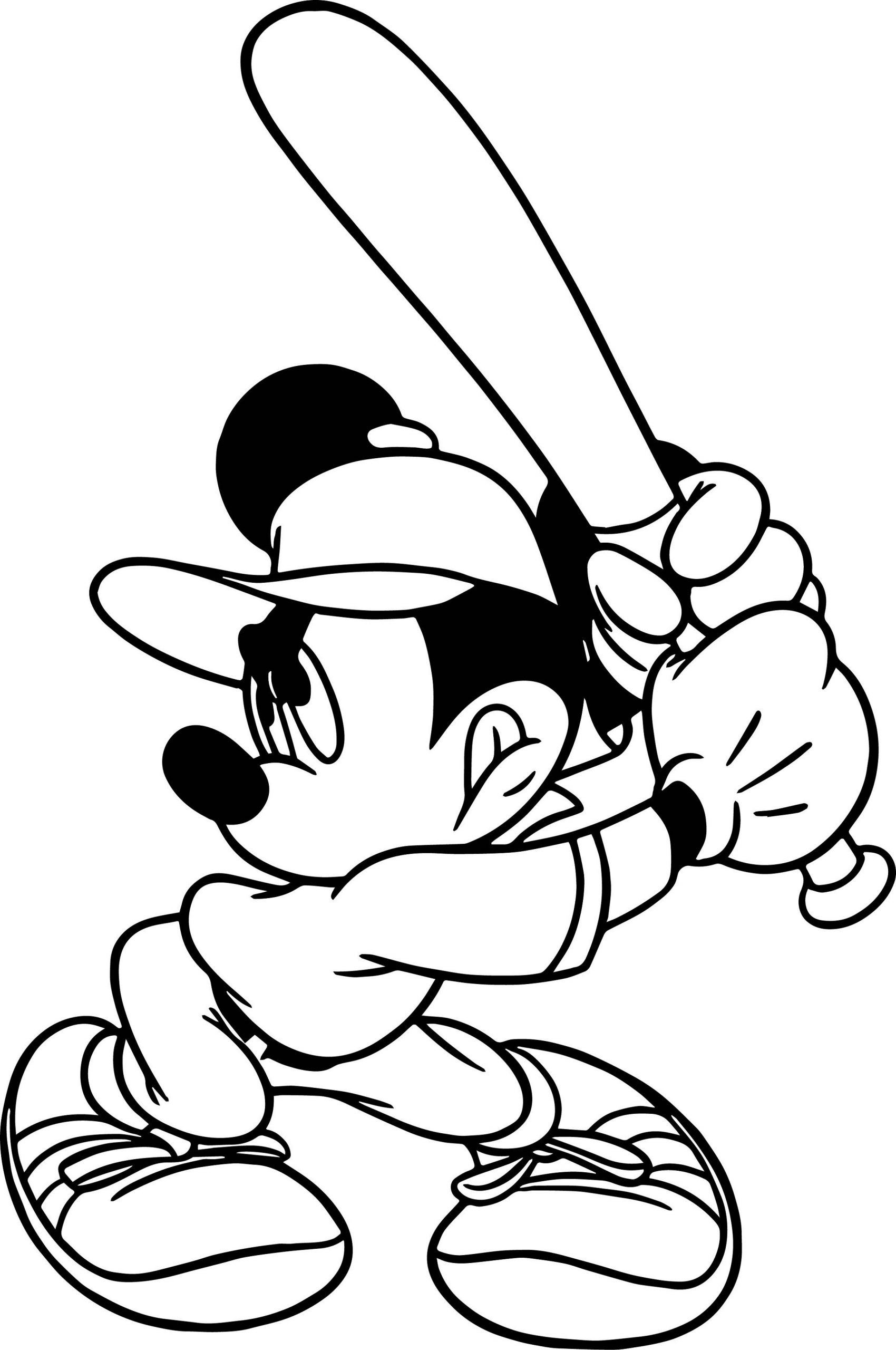 Mickey Mouse Baseball Color Pages