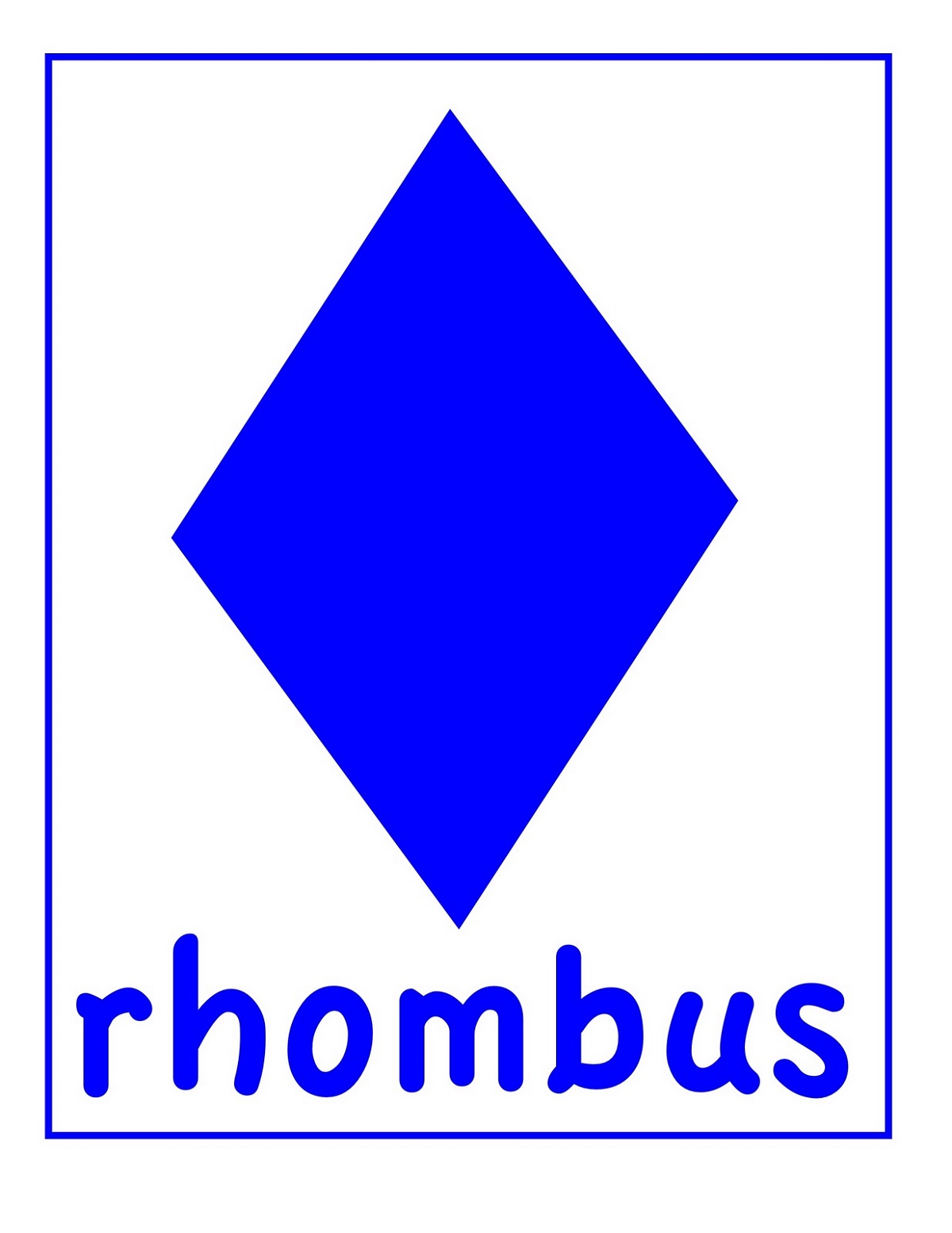 Pictures Of Rhombus Shapes For Kids
