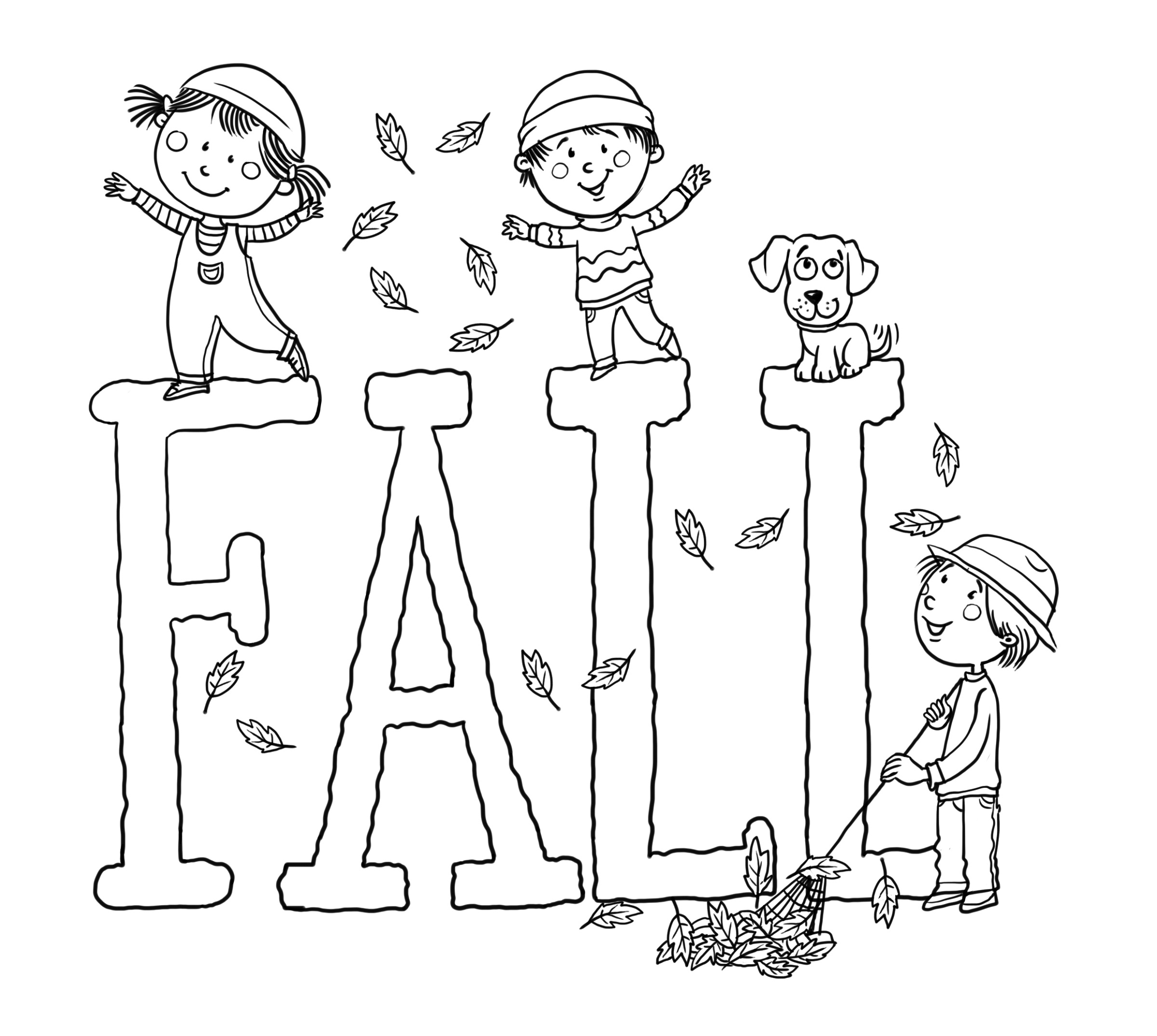 Fall Coloring Sheets for Kids