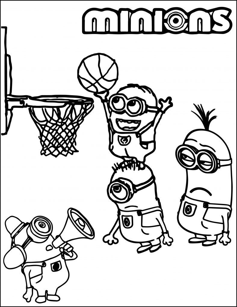 Minion Basketball Color Pages