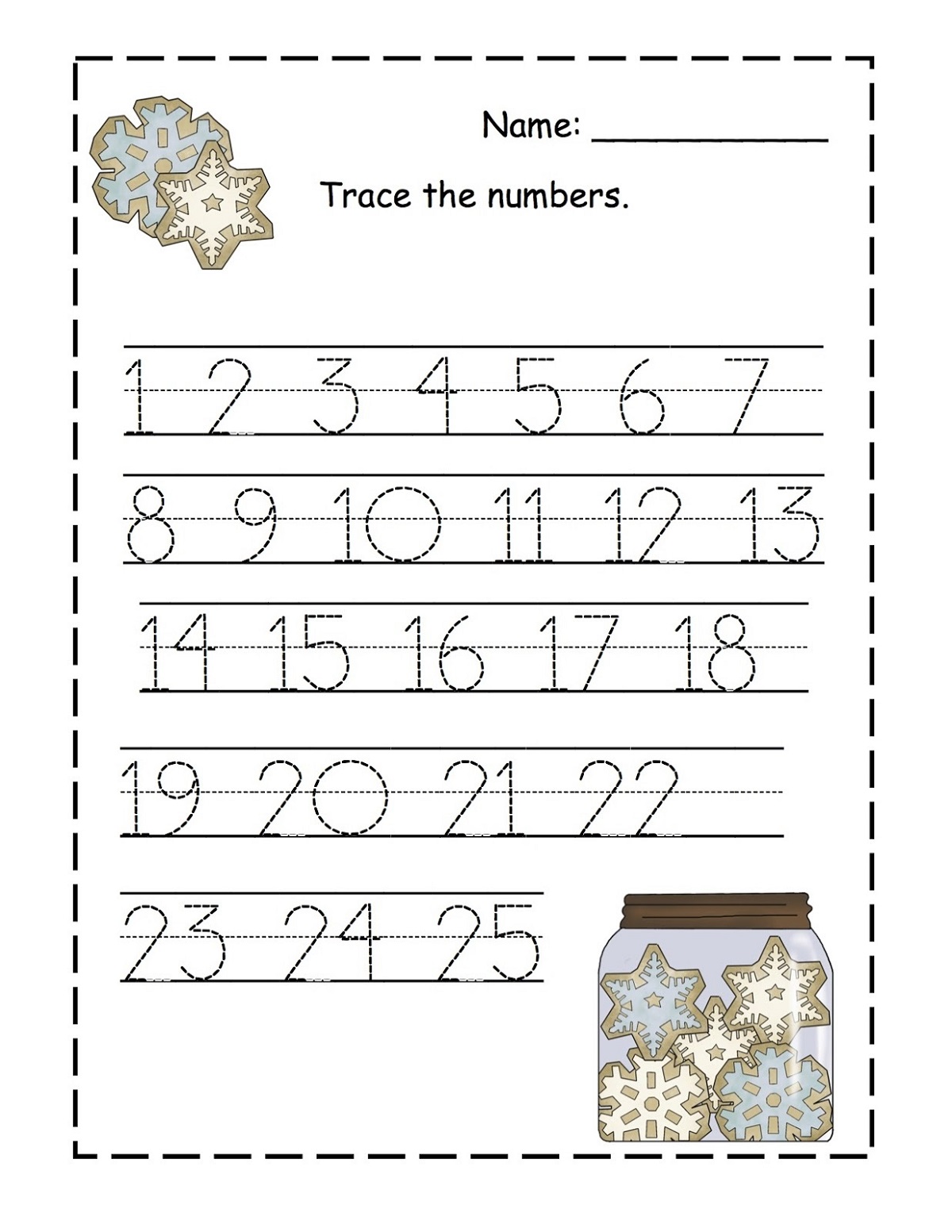 Printable Number Trace Worksheets For Preschool 101 Activity