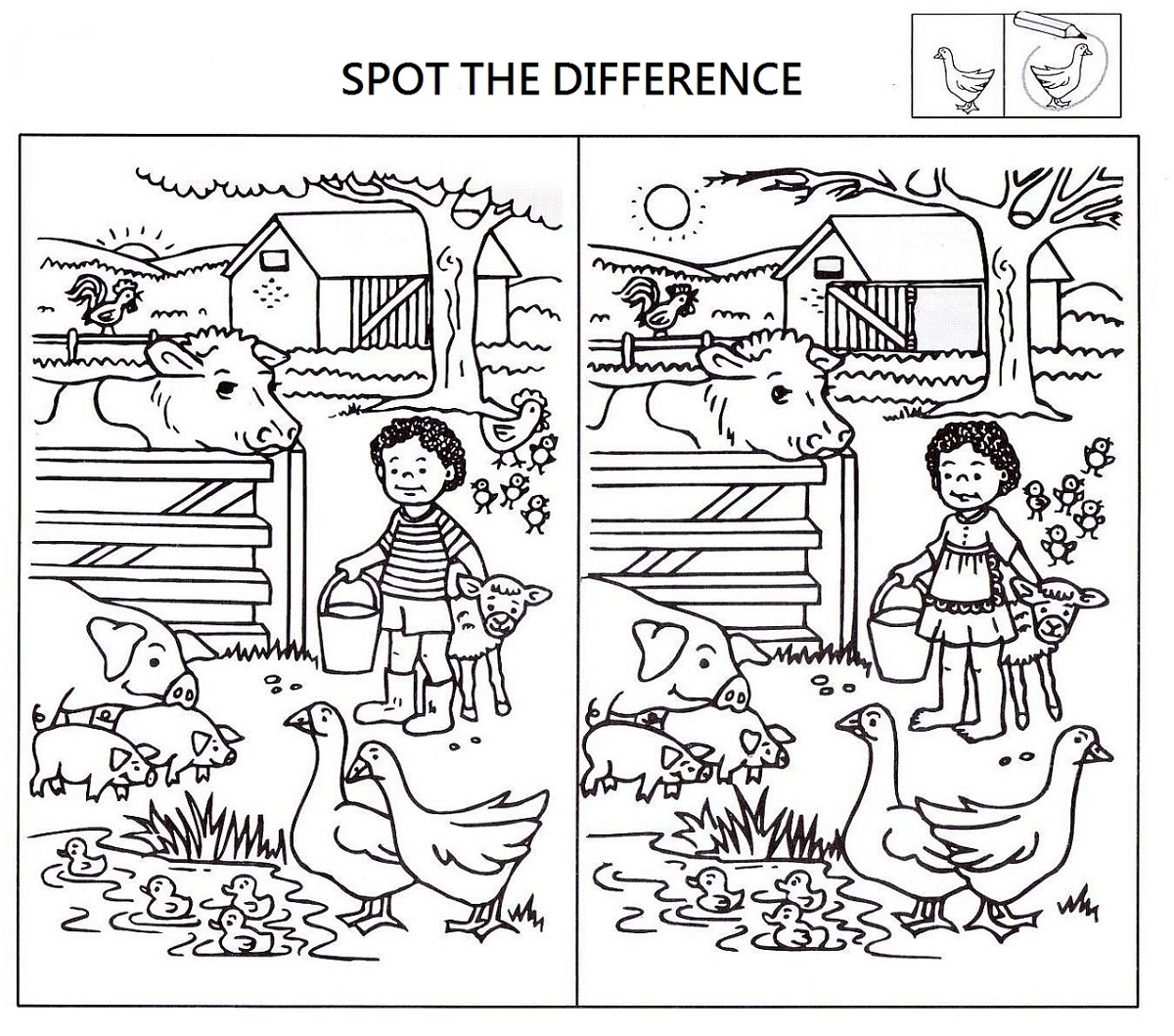 Spot The Difference Worksheets Free