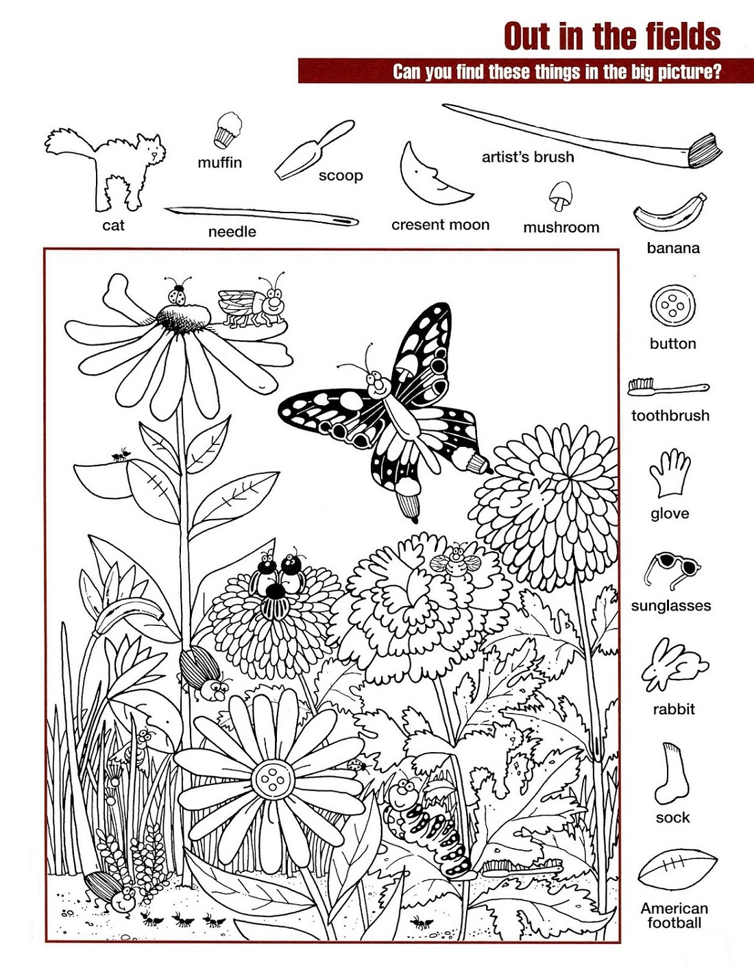 Easy and Hard Hidden Pictures Worksheet Pintable 101 Activity