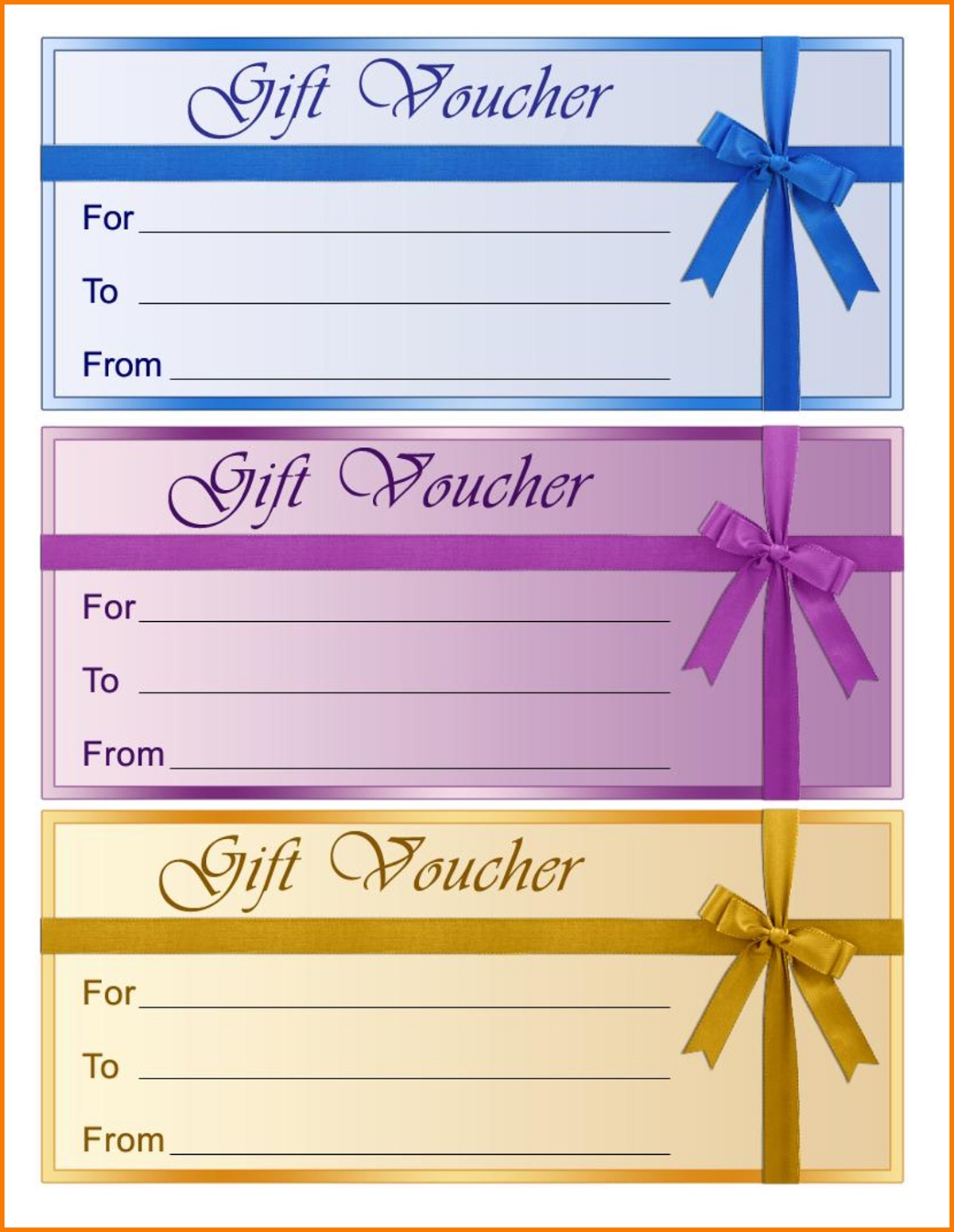 Voucher Gift Certificate Template