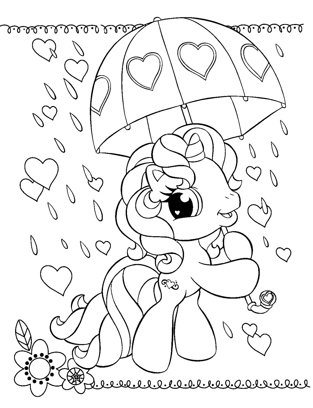 Cute My Little Pony Coloring Pages