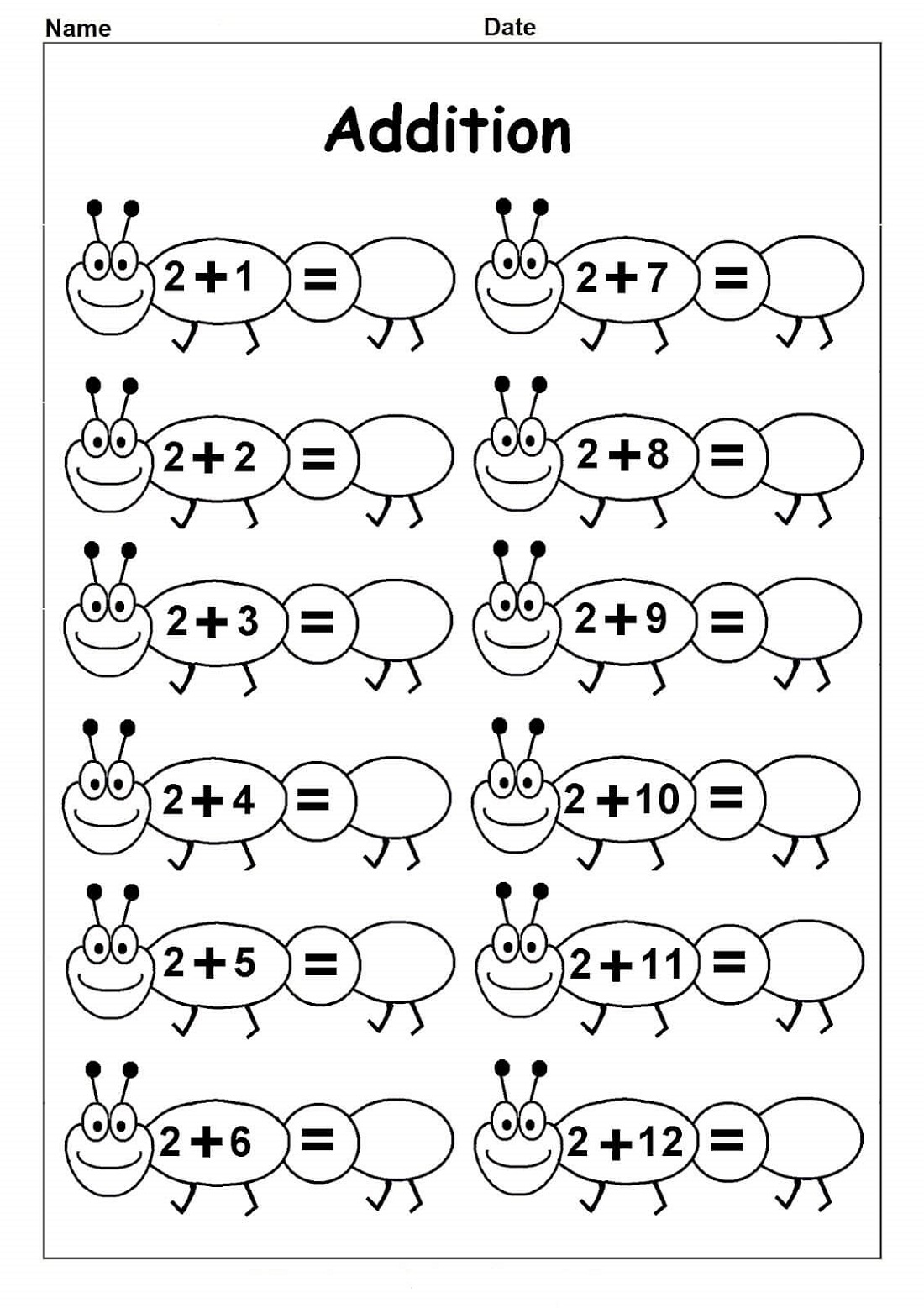 Fun Math Worksheets for Kindergarten