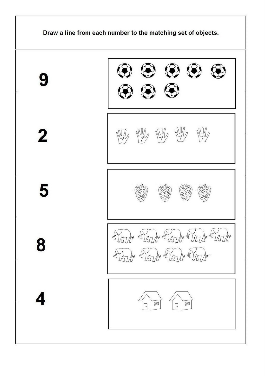 Numbers and Shapes Worksheet