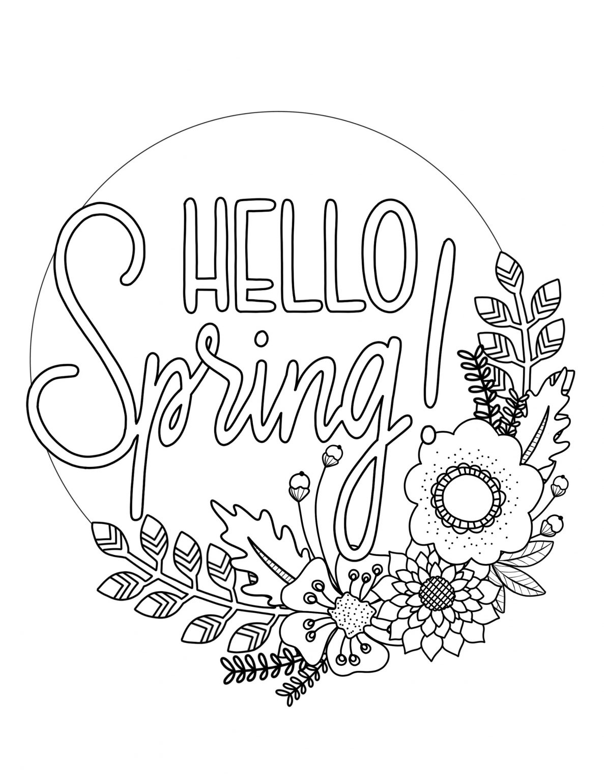 Free Printable Coloring Pages Springtime