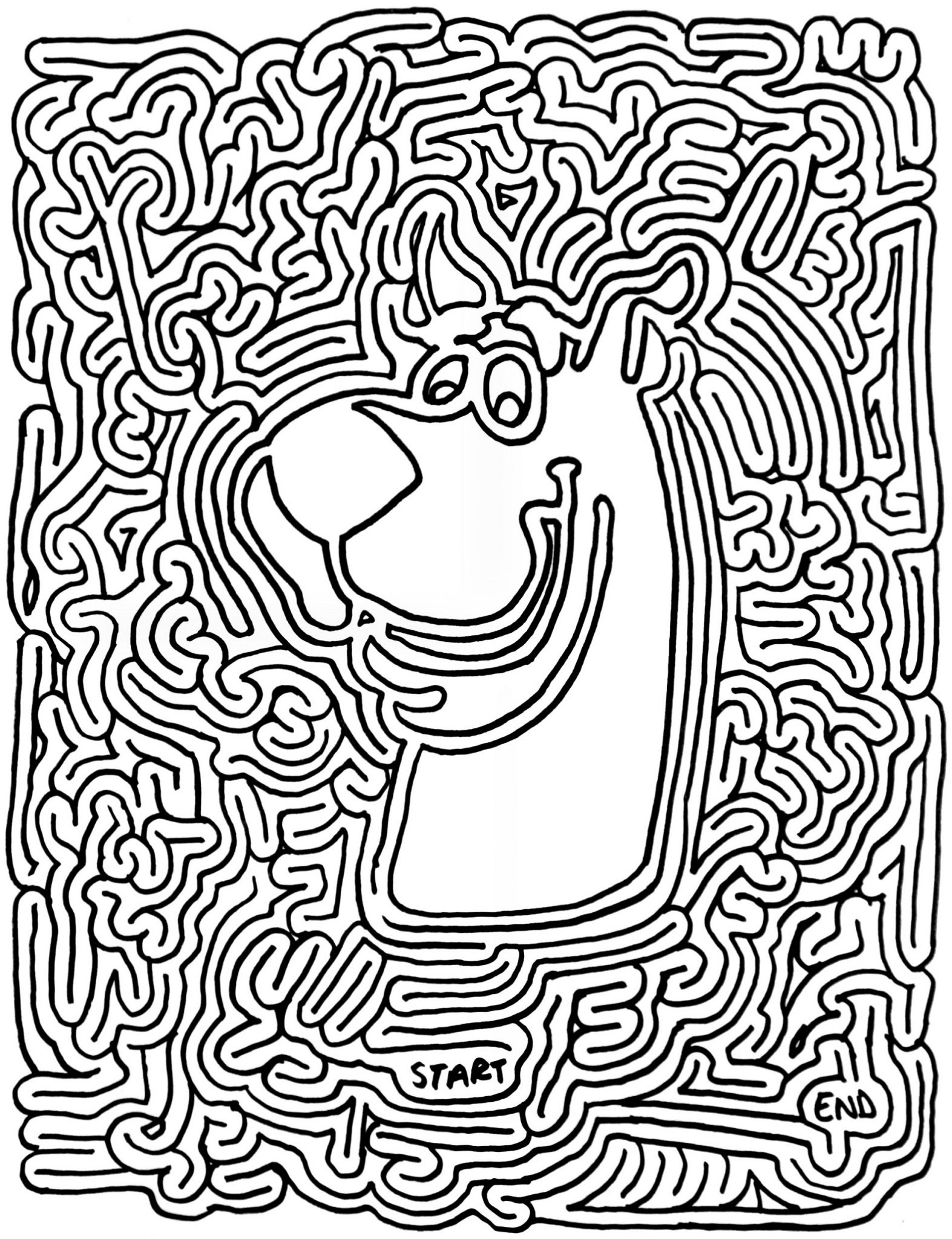 Scooby-Doo Printable Mazes for Adults