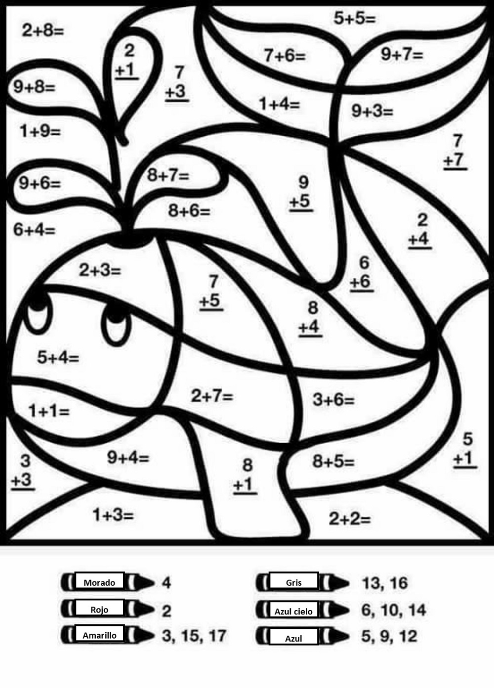Coloring Picture Math Worksheets