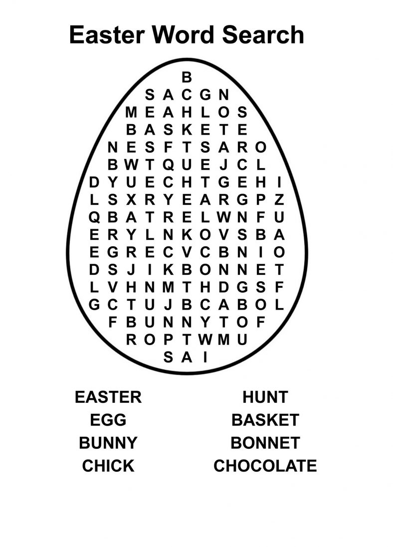 Easter Simple Word Search