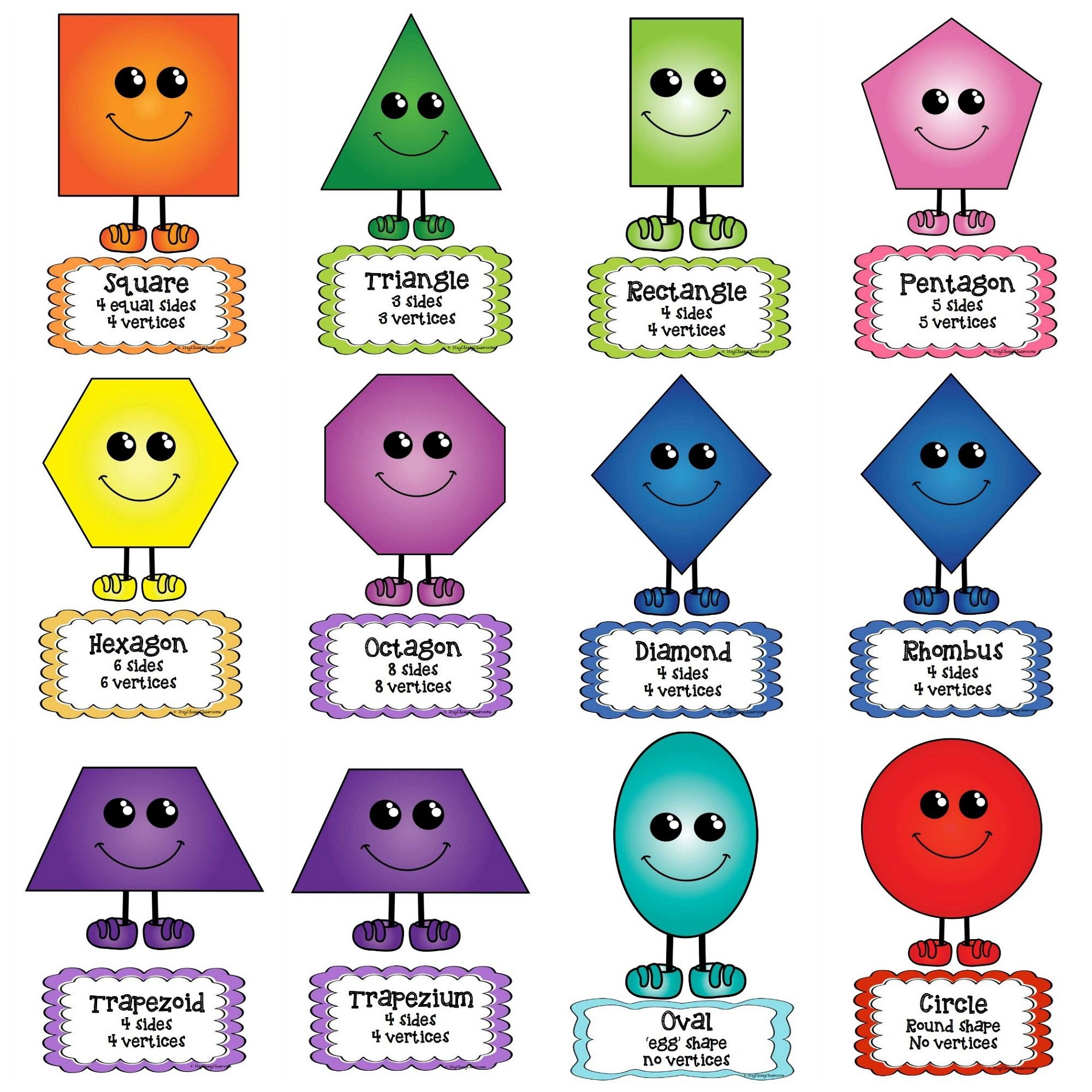 Printable Shapes And Sides Teaching Guides 101 Activity