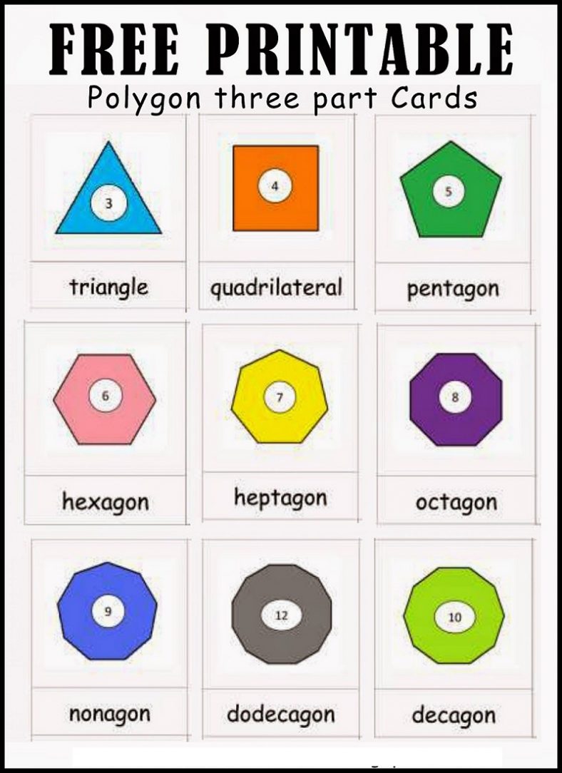 Polygons Printable Math Games
