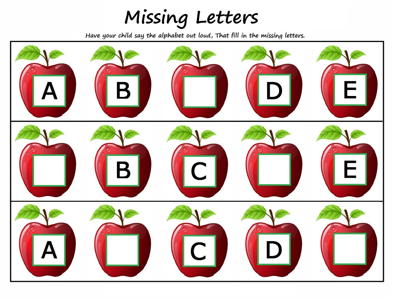 Alphabet Letter Worksheets for Kindergarten