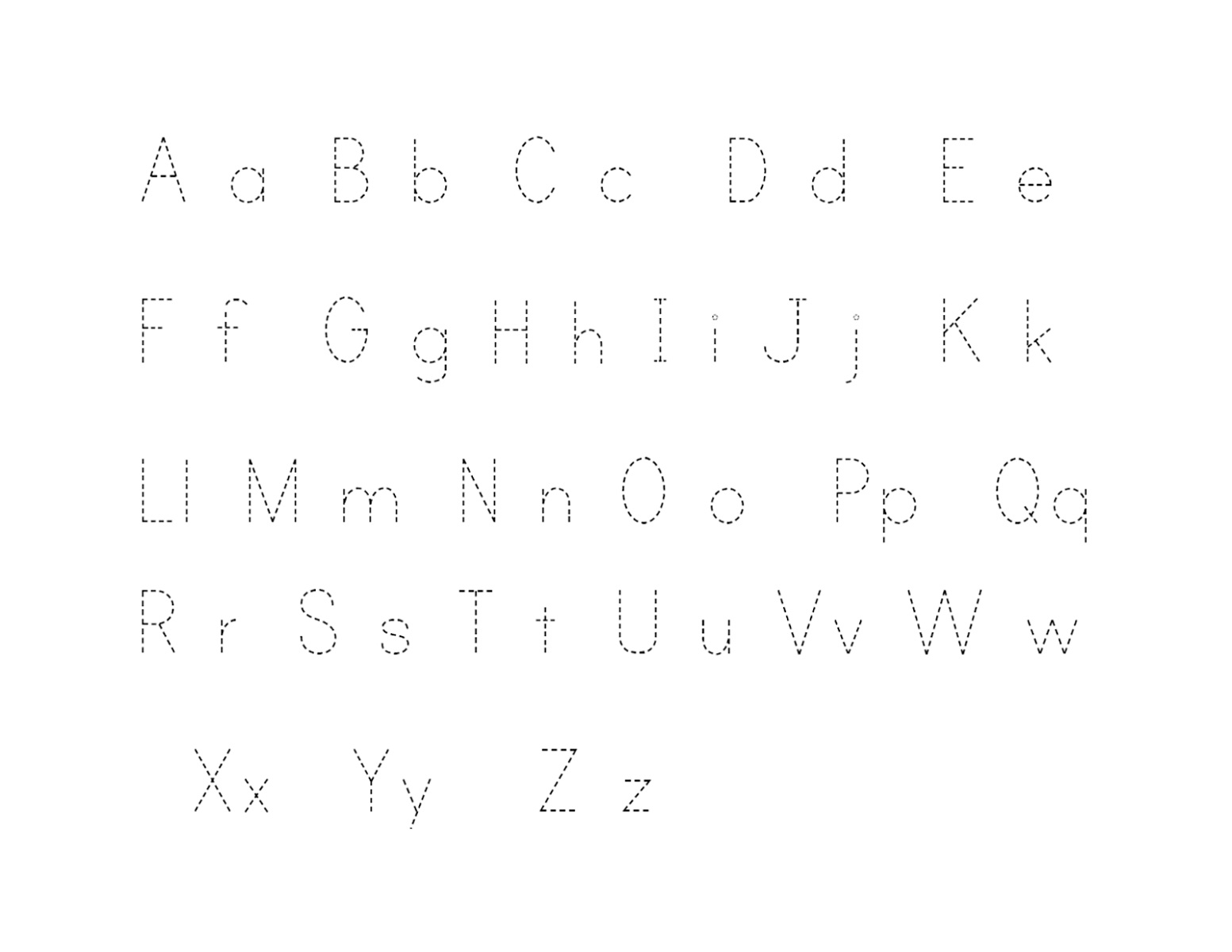 Traceable Alphabet Worksheets A-Z for Kids