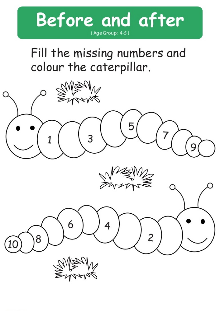 Fun Before And After Number Worksheets