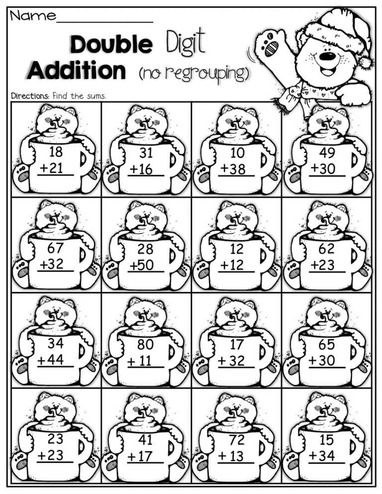 Two Digit Math Worksheets To Print 101 Activity