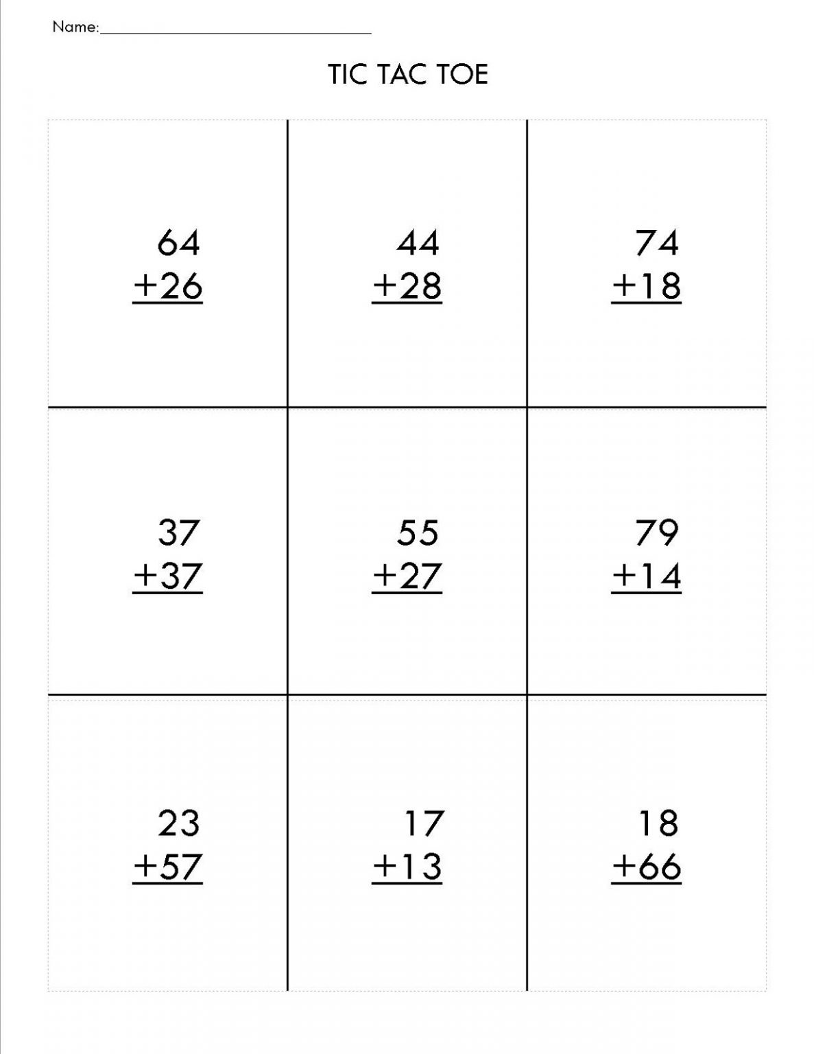 Printable 2 Digit Addtion And Subtraction Worksheets With Regrouping