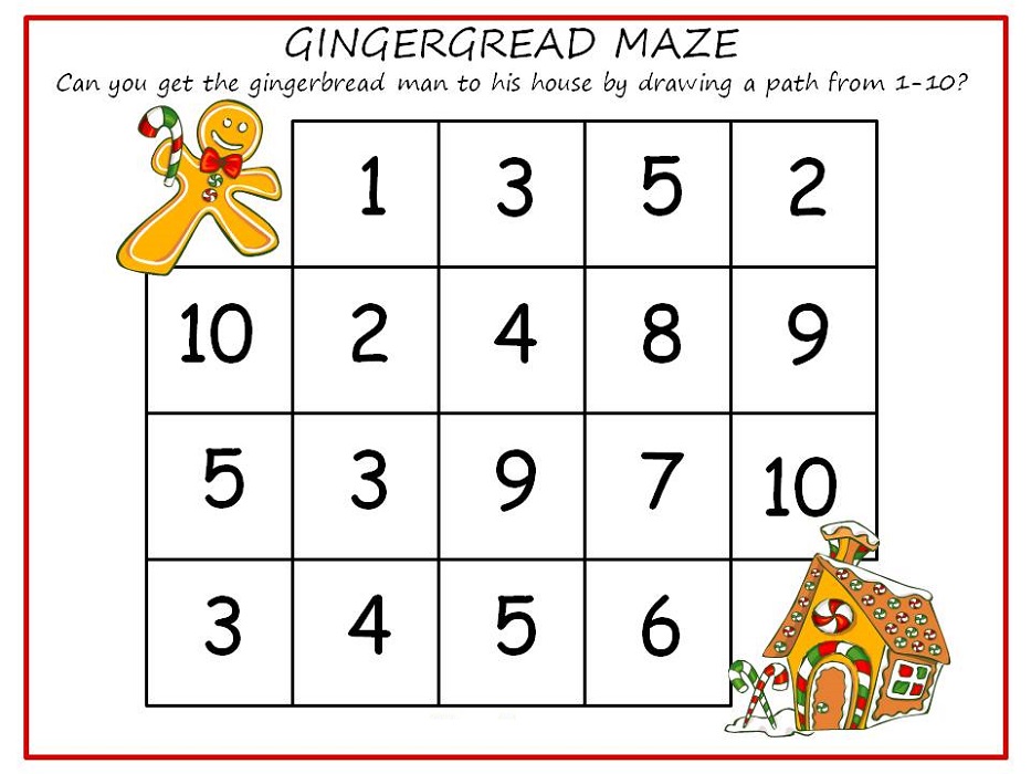 Maze Pre K Worksheets Numbers