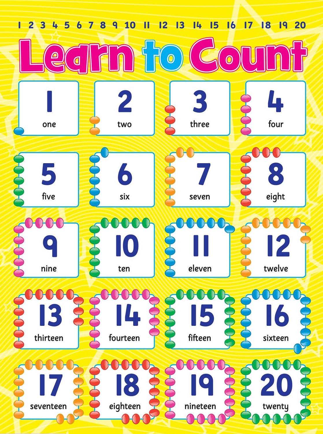 Learn to Count 1-20 Number Chart