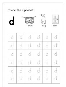 Printable Trace Letter D Worksheets | 101 Activity