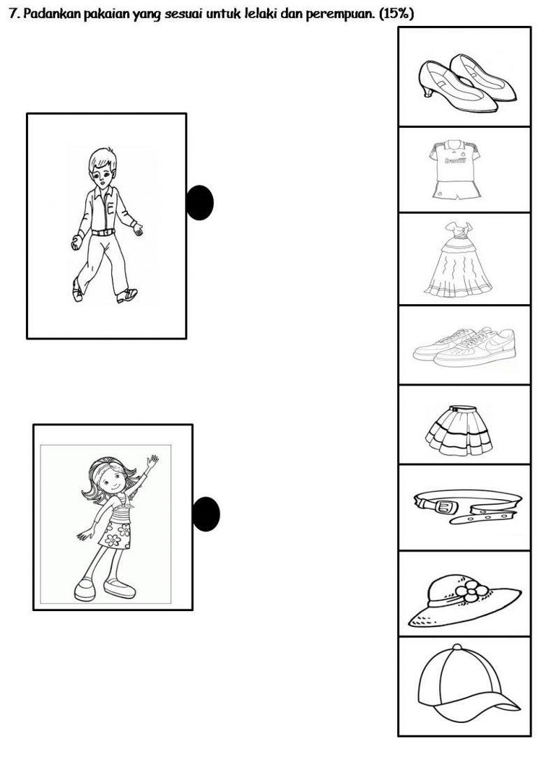 Match Worksheets For 5 Year Olds