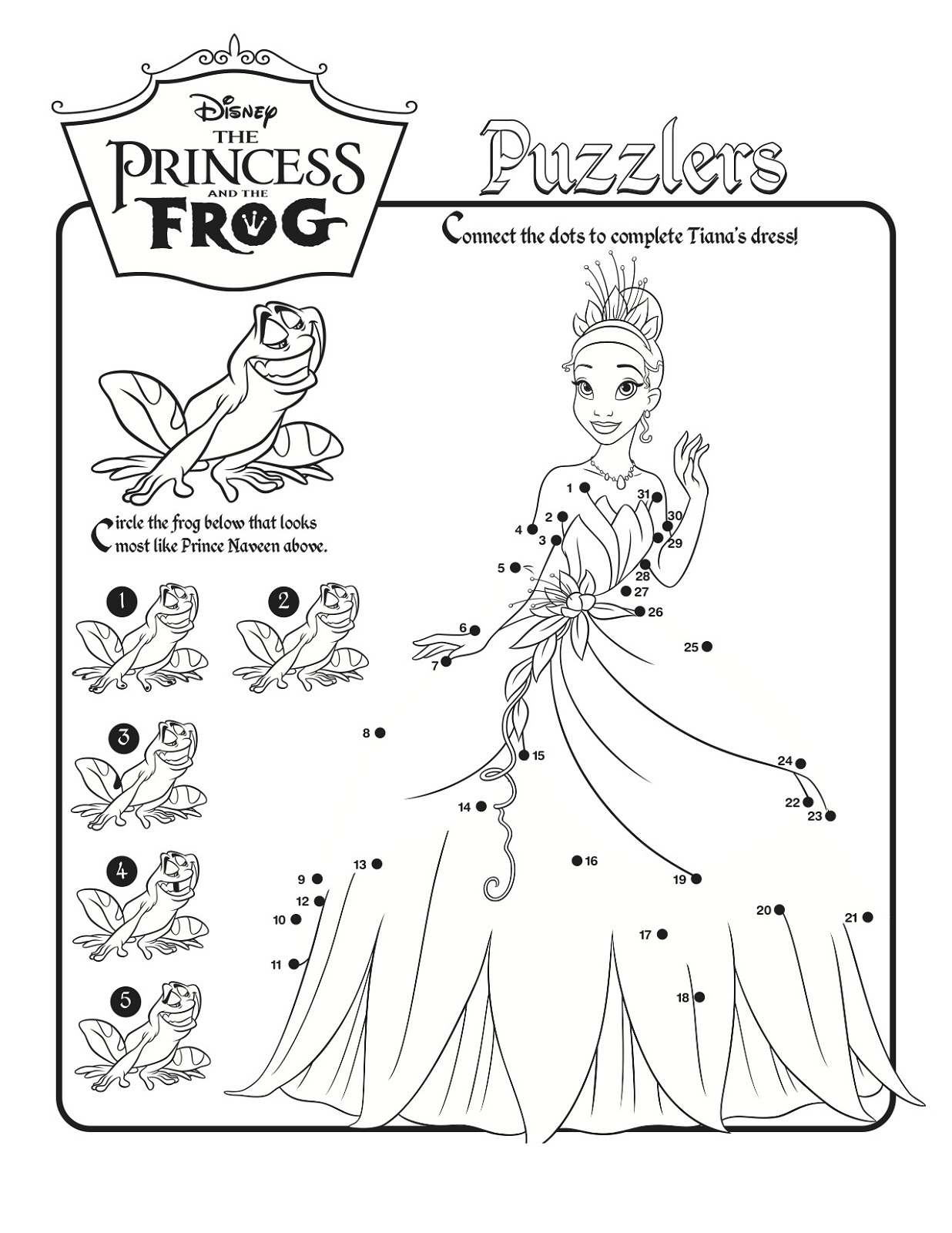 Activity Sheet for Kids Connect The Dots