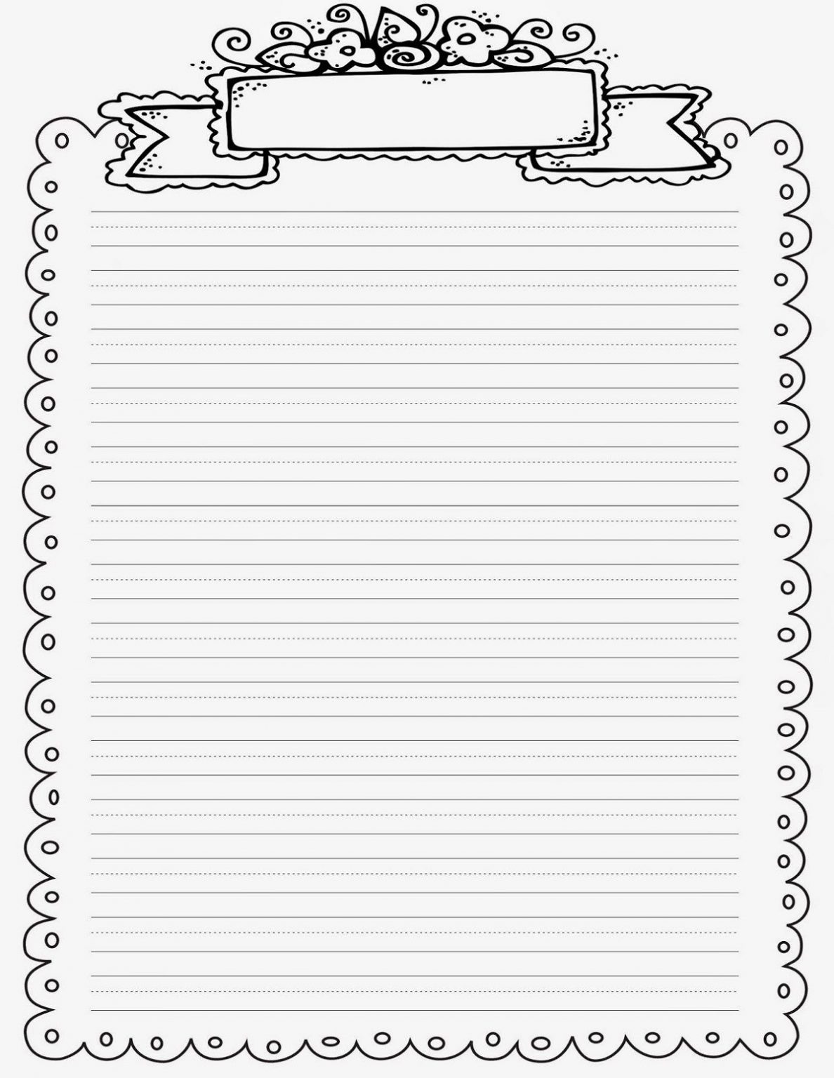 Free Printable Notebook Paper 101 Activity