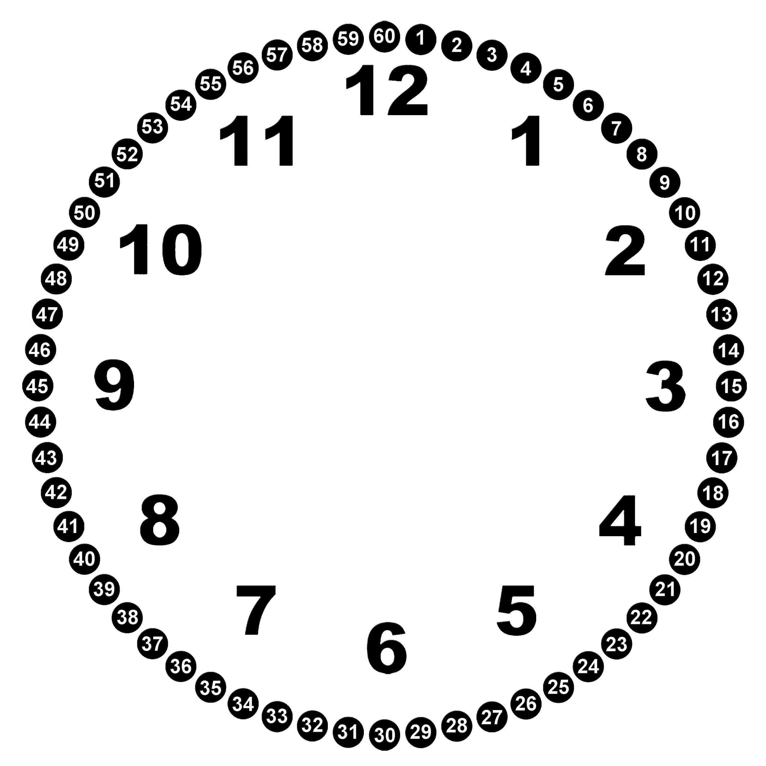 blank clock face template analog
