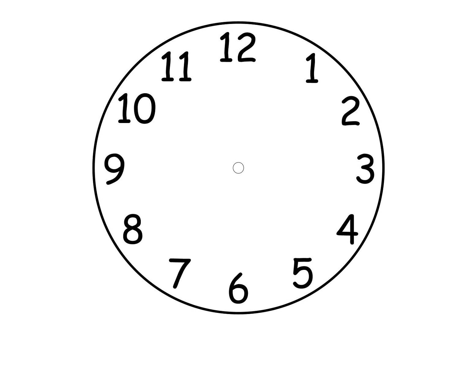 blank clock face template