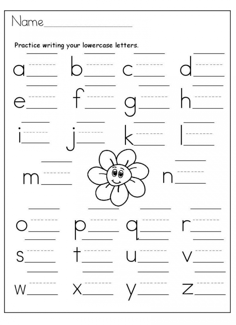 Free Printable Lowercase Letter Worksheets For Preschoolers