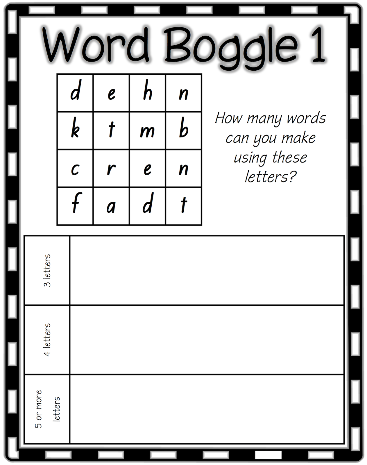 simple boggle word games