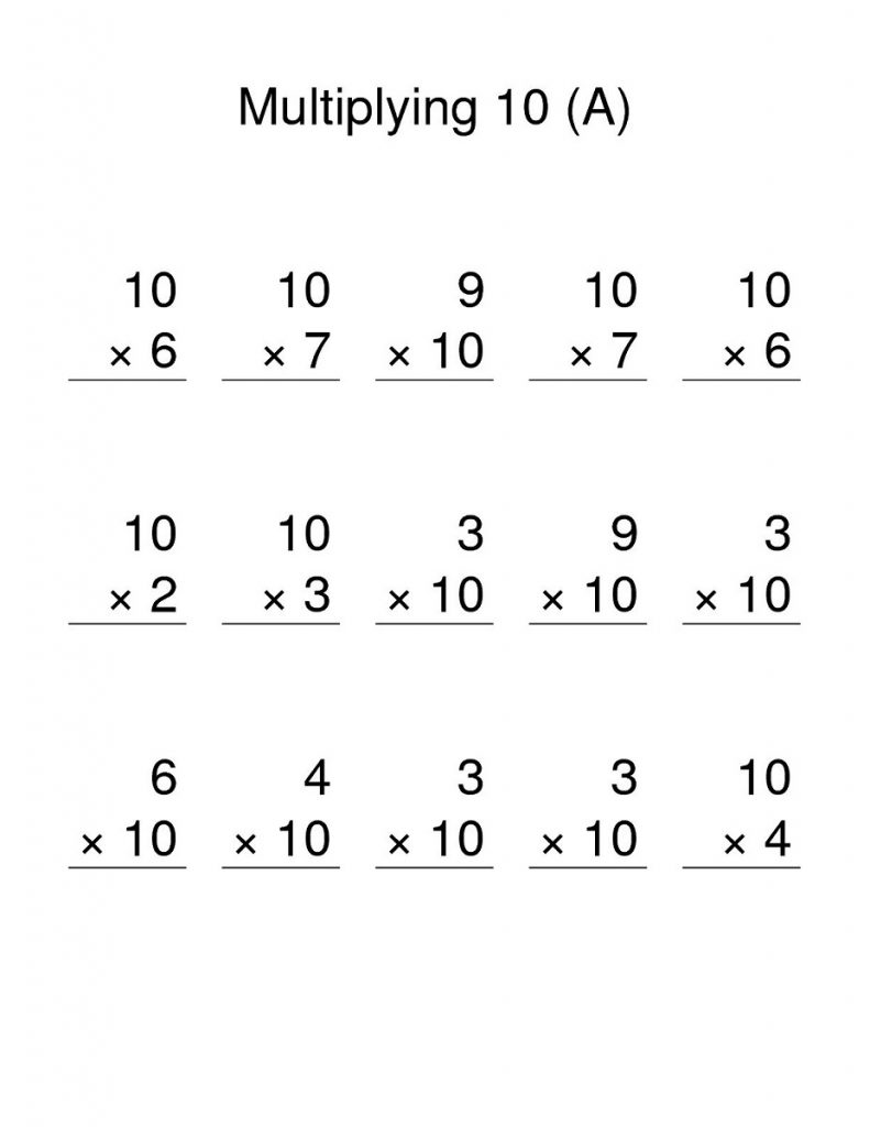 Counting In Multiples Of 10 Worksheet