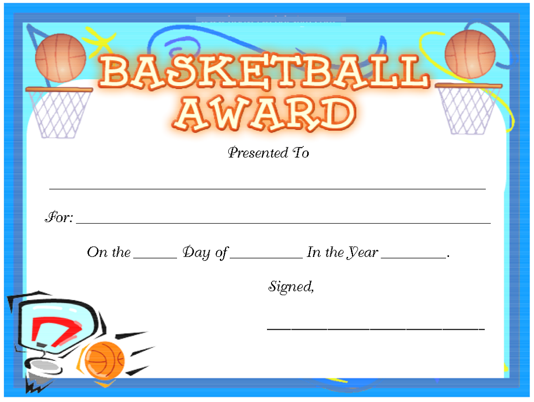 printable free basketball certificates