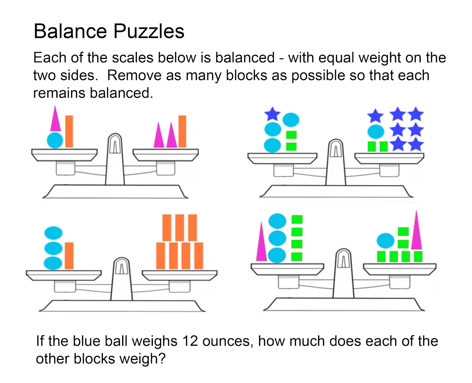 puzzle balance math problems