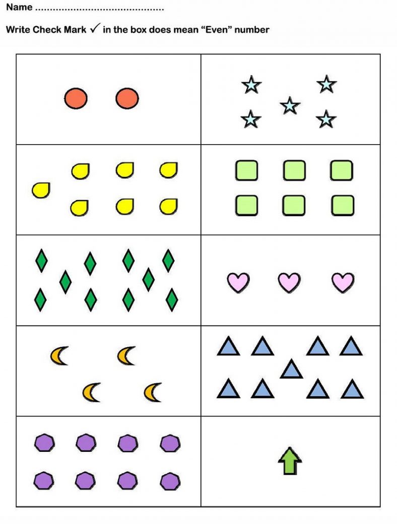 even and odd numbers worksheet for kids