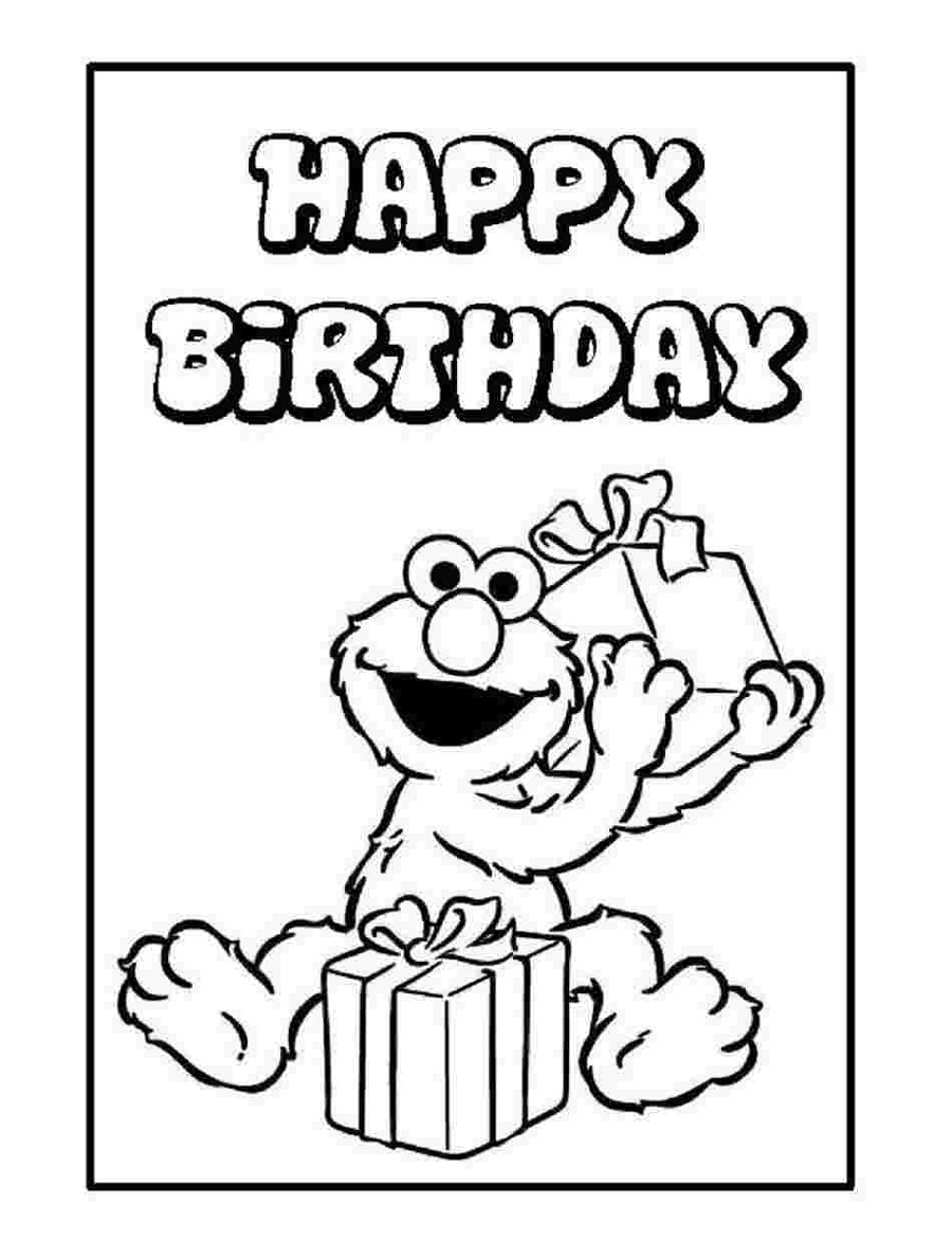 free happy birthday color pages
