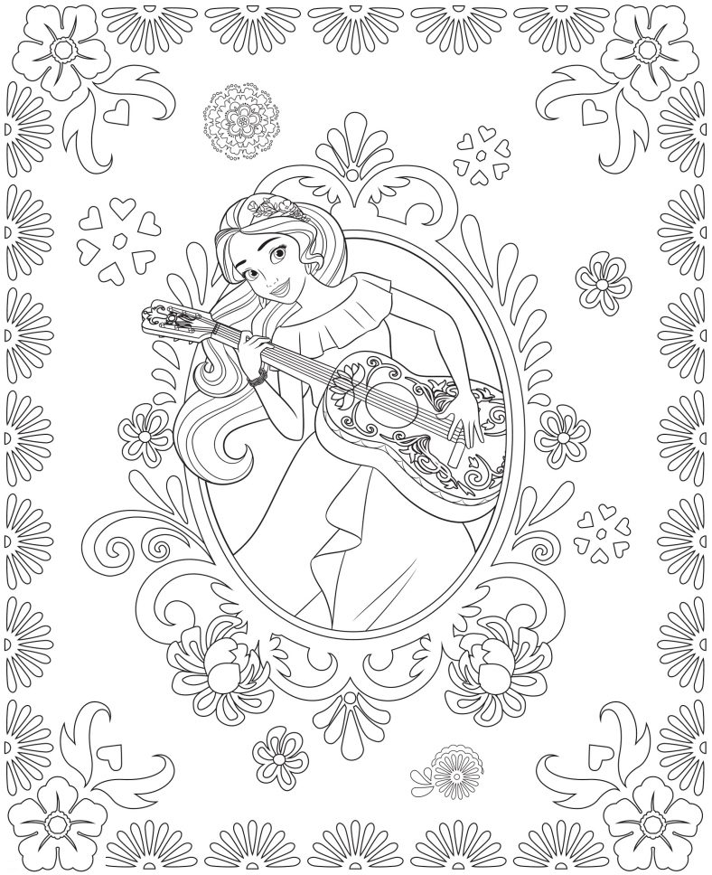 Disney Elena Coloring Pages for Children | 101 Activity