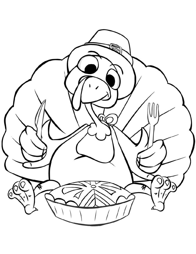 Cute Thanksgiving Coloring Pages Dinner