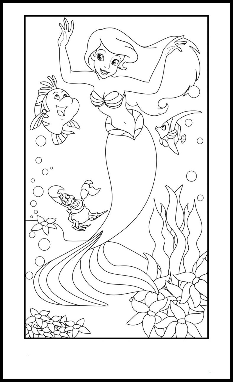 Disney Ariel Coloring Sheet