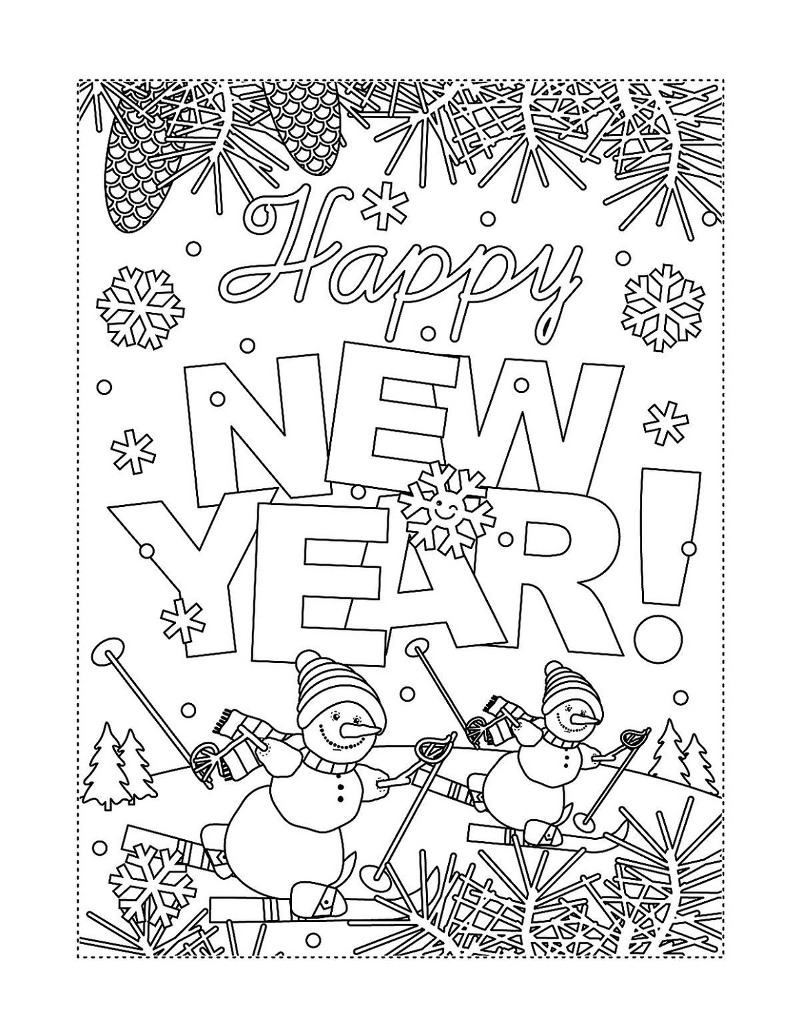 Fun New Years Eve Coloring Pages