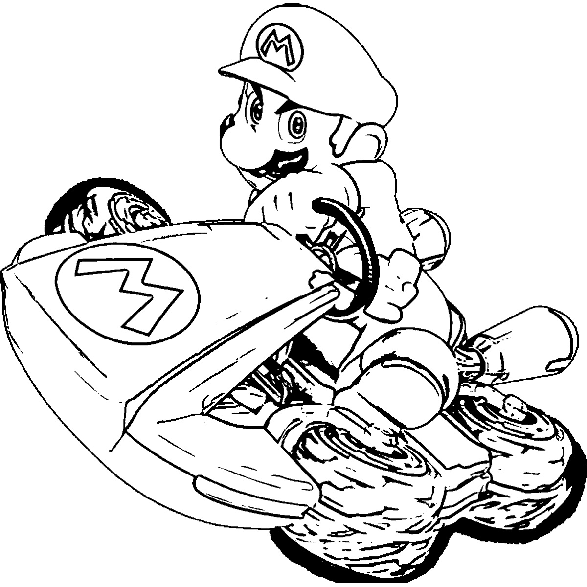Kart Mario Pictures To Color