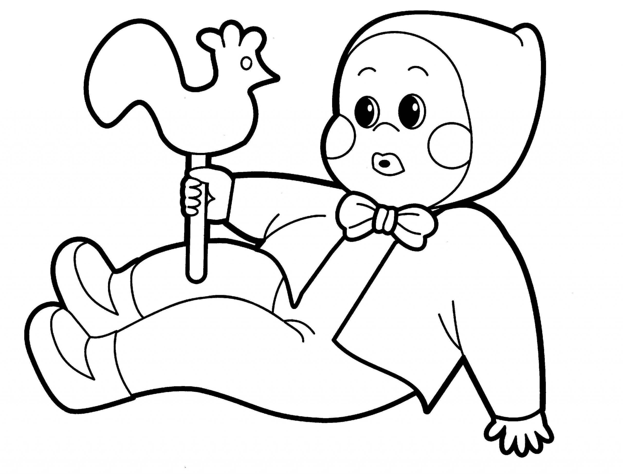 Printable Baby Doll Coloring Page