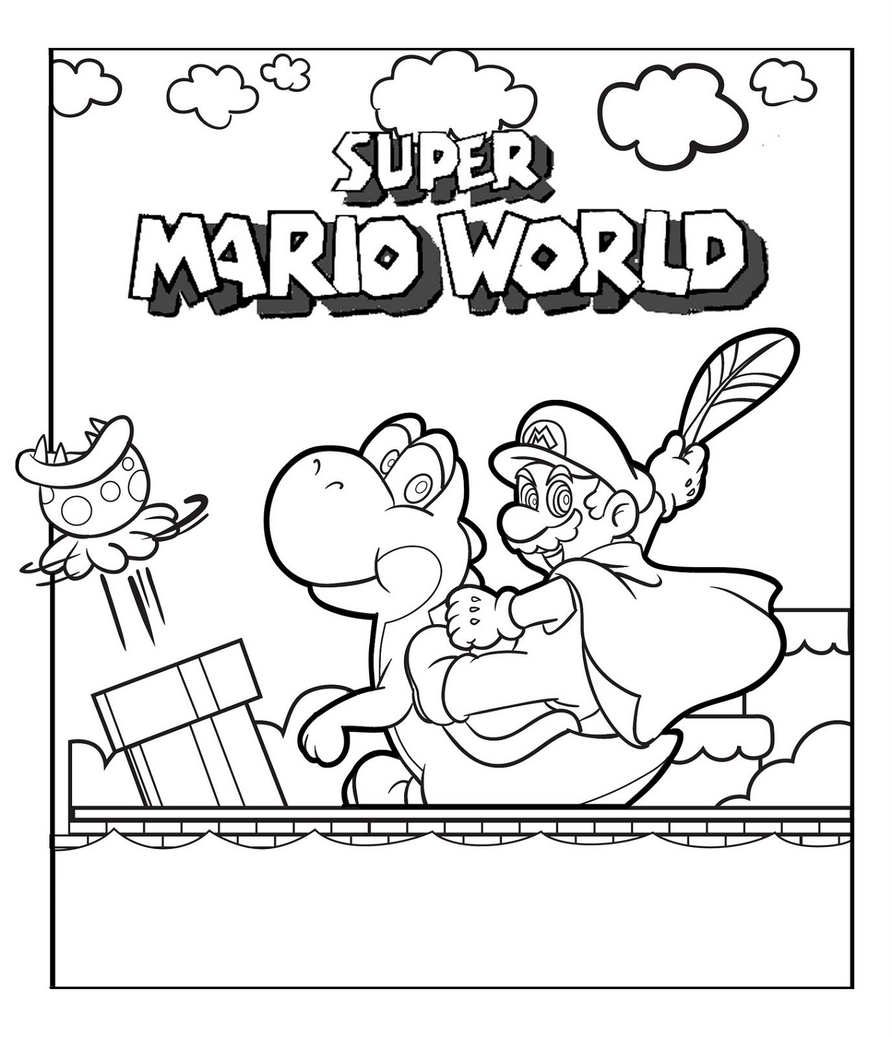 Super Mario Pictures To Color