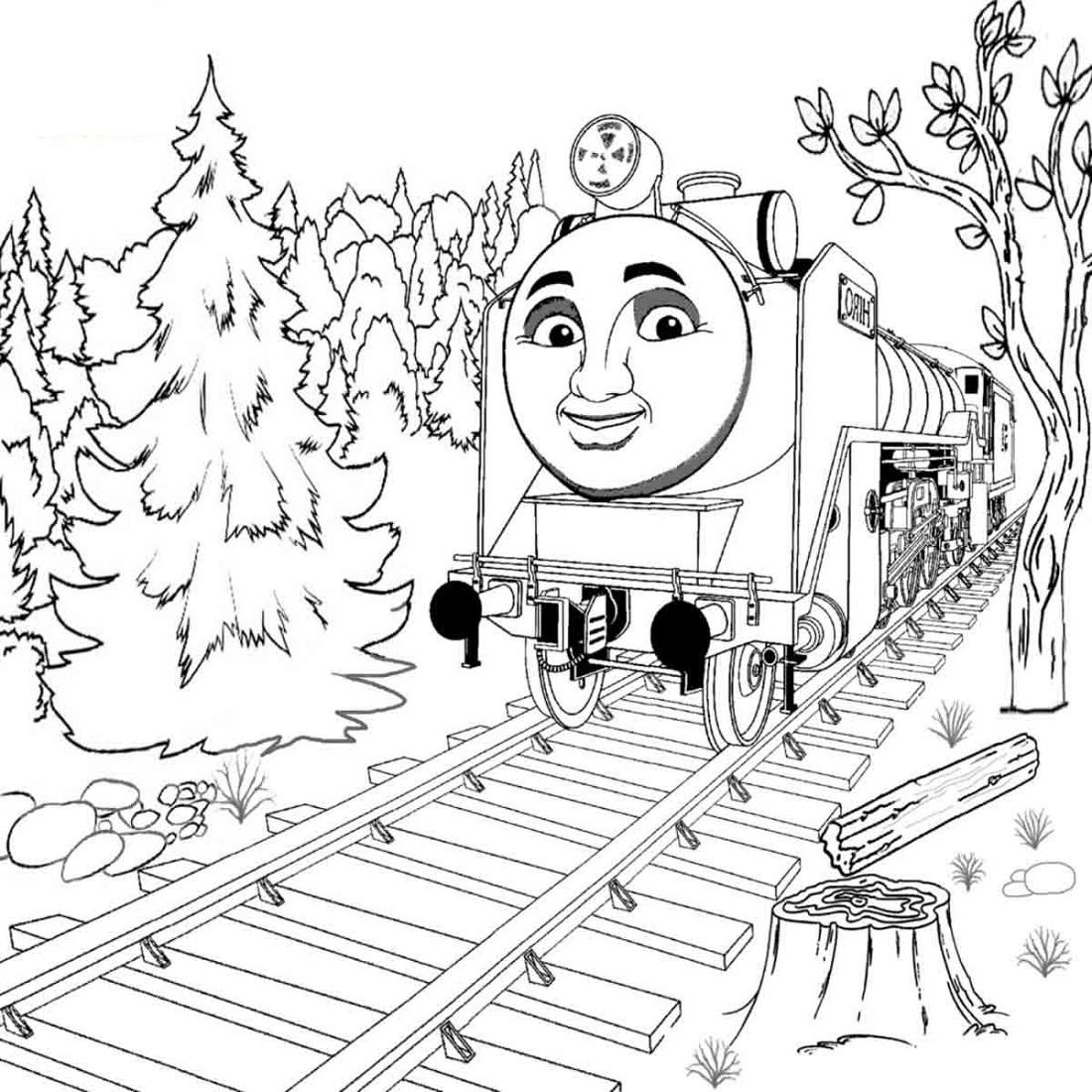 Thomas The Tank Engine Colouring Pages for Boys