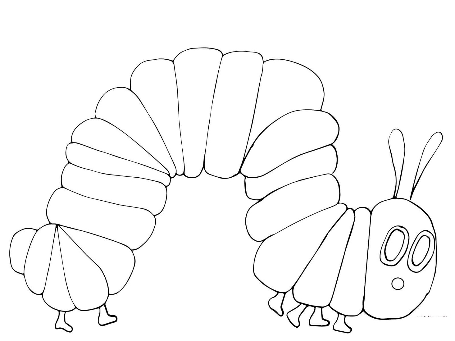 Hungry Caterpillar Coloring Page Pictures