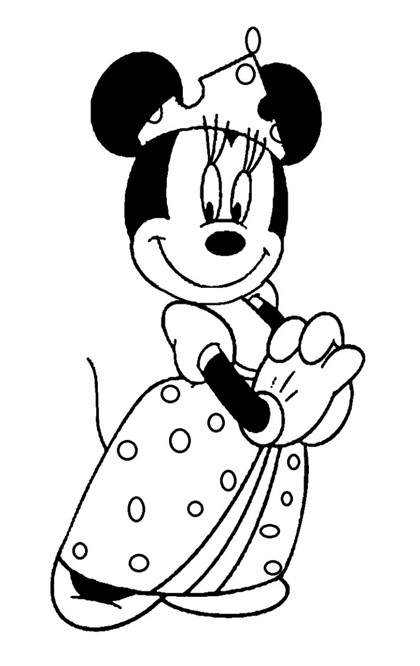 Minnie Mouse Childrens Colouring Sheets