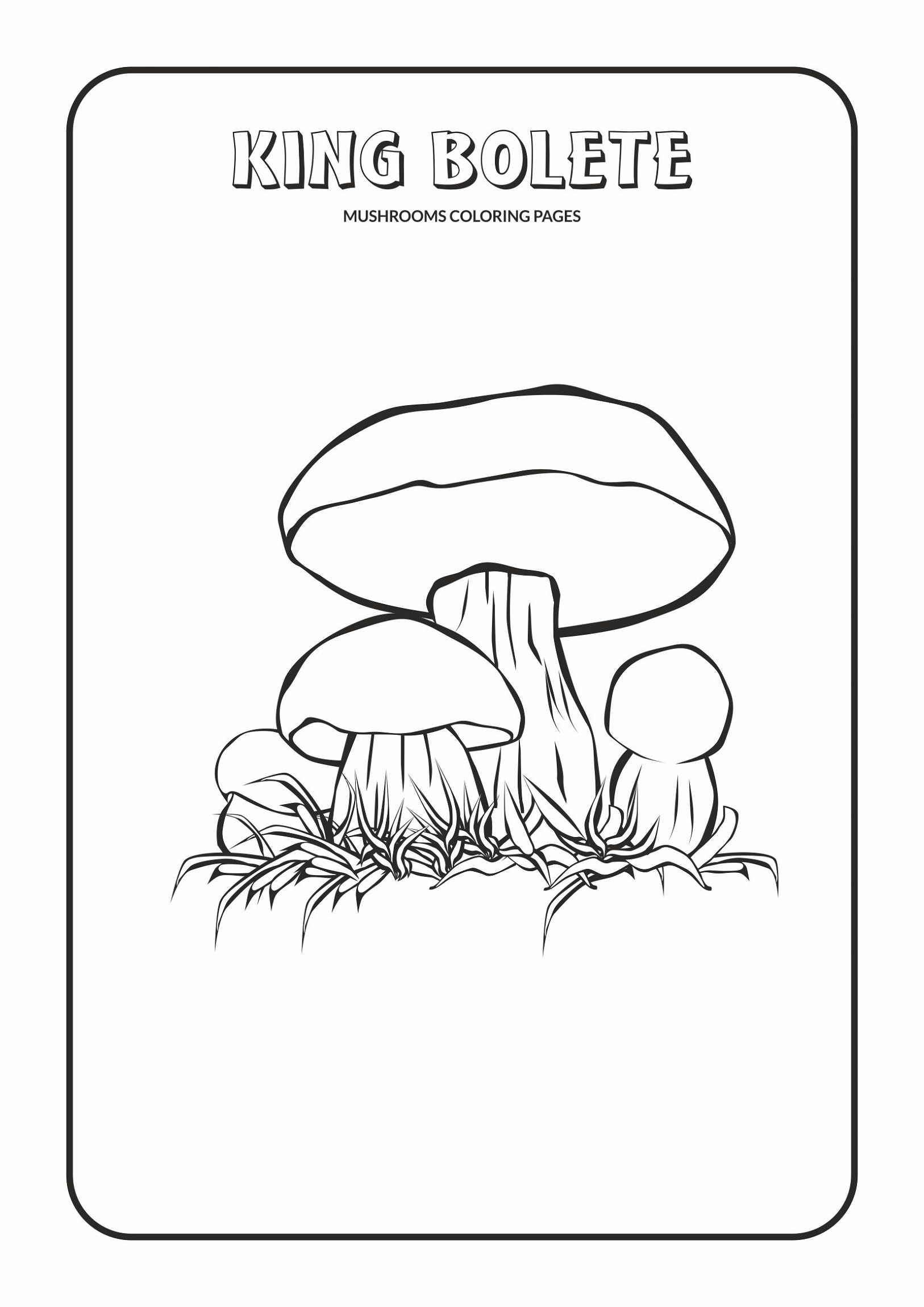 Mushrooms Childrens Colouring Sheets