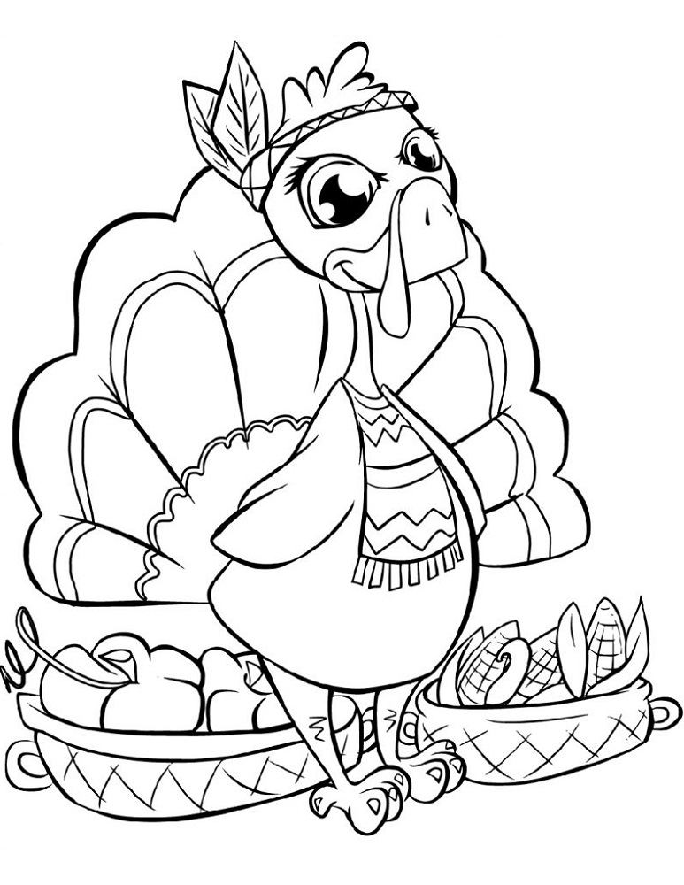 Printable Free Turkey Coloring Pages